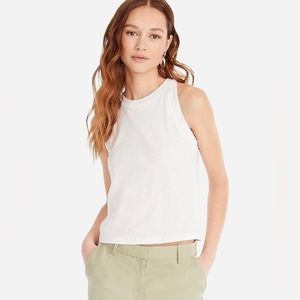 White Jcrew 90s Organic Slub Tank Top (L)